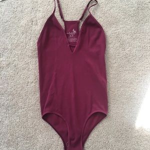 Berry/maroon Free People body suit